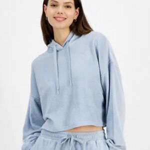 Hippie Rose Dream Fleece Hoodie Large Blue Opal NWT IN PACKAGE